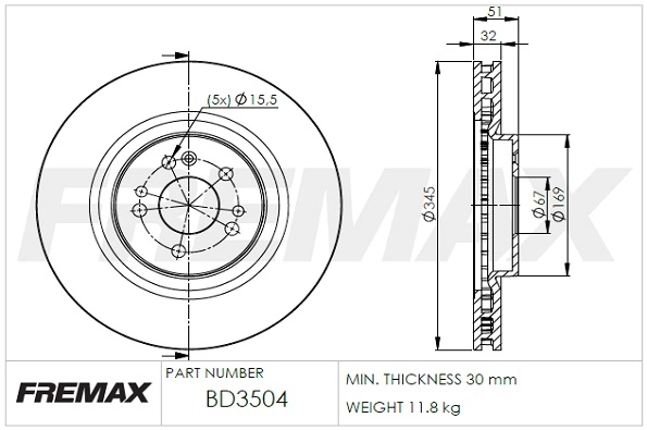 Brake Disc (BD-3504)