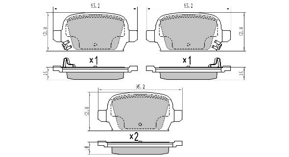 Brake Pad Set, disc brake (FBP-1209)