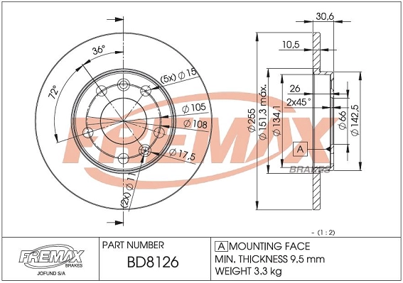 Brake Disc (BD-8126)