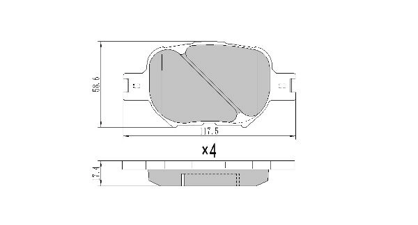 Brake Pad Set, disc brake (FBP-1544)