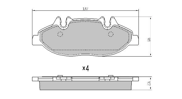 Brake Pad Set, disc brake (FBP-1382)