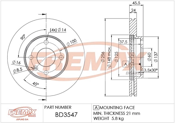 Brake Disc (BD-3547)