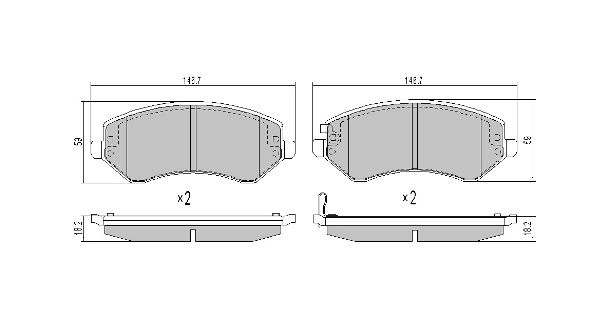 Brake Pad Set, disc brake (FBP-1239)