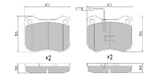 Brake Pad Set, disc brake (FBP-2653)