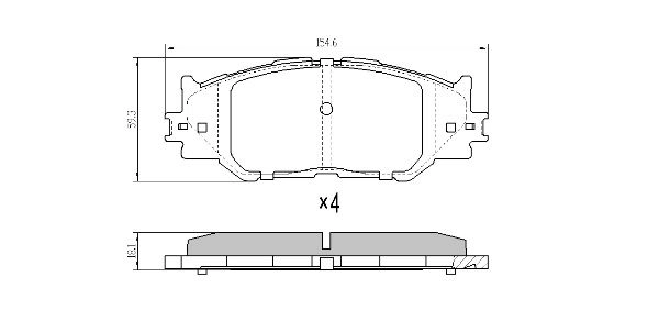 Brake Pad Set, disc brake (FBP-1807)
