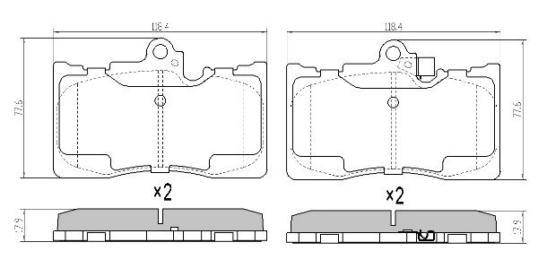 Brake Pad Set, disc brake (FBP-0332)