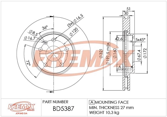 Brake Disc (BD-5387)