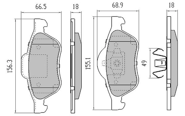 Brake Pad Set, disc brake (FBP-1251)