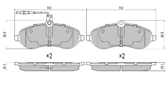 Brake Pad Set, disc brake (FBP-1538)