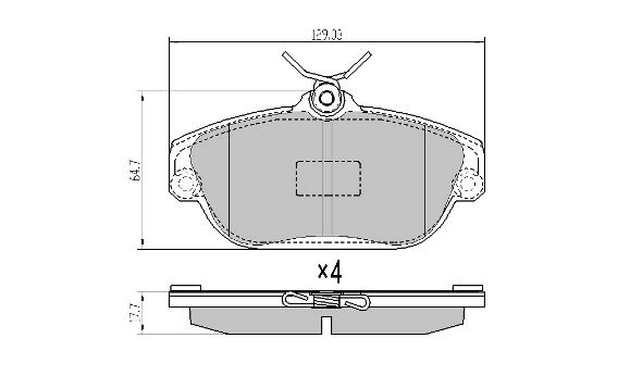 Brake Pad Set, disc brake (FBP-0801)