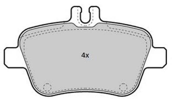 Brake Pad Set, disc brake (FBP-1870)