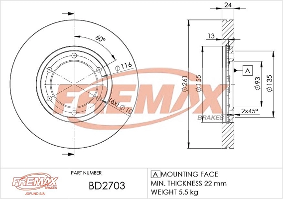 Brake Disc (BD-2703)