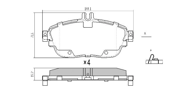 Brake Pad Set, disc brake (FBP-1880)