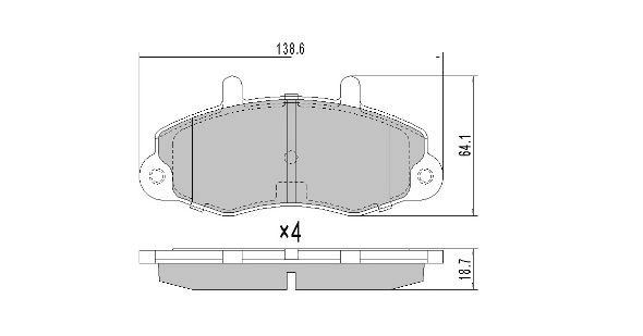 Brake Pad Set, disc brake (FBP-0774)