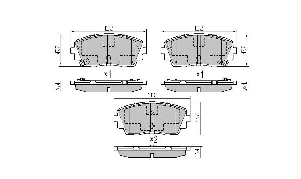 Brake Pad Set, disc brake (FBP-1866)