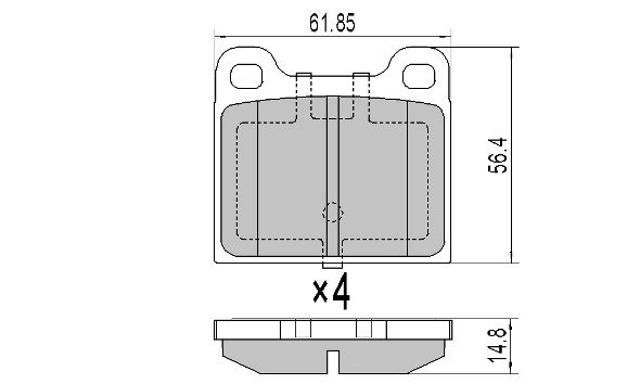 Brake Pad Set, disc brake (FBP-0608)
