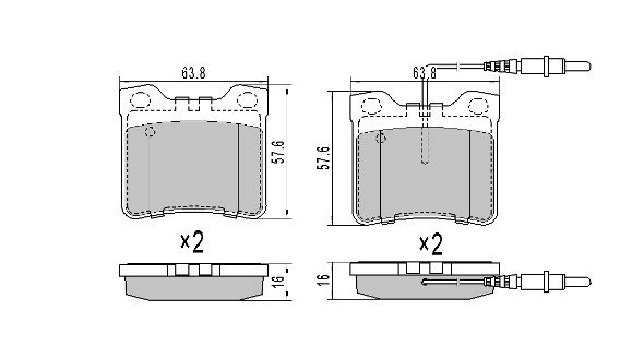 Brake Pad Set, disc brake (FBP-0743-01)