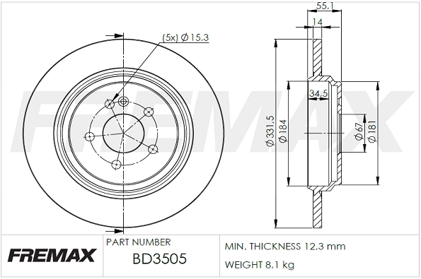 Brake Disc (BD-3505)