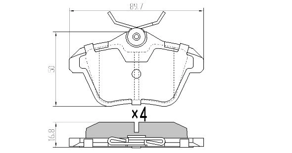 Brake Pad Set, disc brake (FBP-0894)