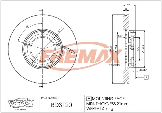 Brake Disc (BD-3120)