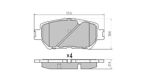 Brake Pad Set, disc brake (FBP-1613)