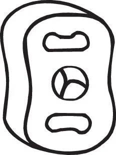 Rubber Strip, exhaust system (255-024)