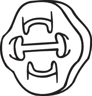 Rubber Strip, exhaust system (255-853)