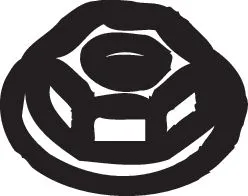 Nut, exhaust manifold (258-036)