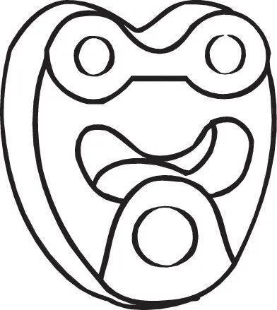 Rubber Strip, exhaust system (255-123)