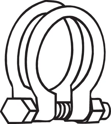 Clamping Piece, exhaust system (250-465)