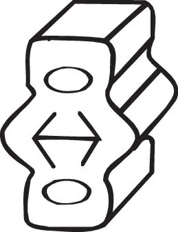 Rubber Strip, exhaust system (255-809)