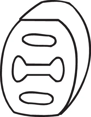 Rubber Strip, exhaust system (255-854)