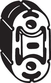 Rubber Strip, exhaust system (255-411)