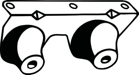 Rubber Strip, exhaust system (255-796)