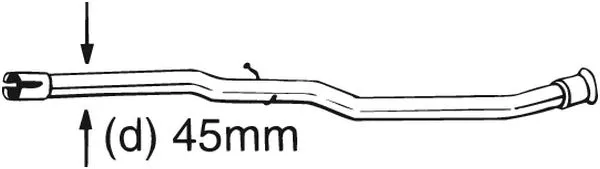 Repair Pipe, catalytic converter (889-175)
