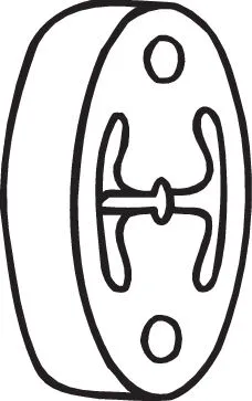 Rubber Strip, exhaust system (255-134)
