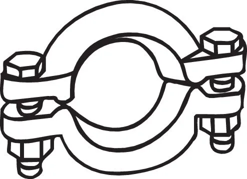 Clamping Piece, exhaust system (254-933)