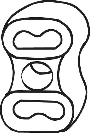 Rubber Strip, exhaust system (255-949)