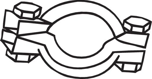 Clamping Piece, exhaust system (254-952)