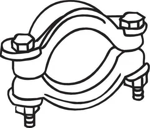 Clamping Piece, exhaust system (254-412)