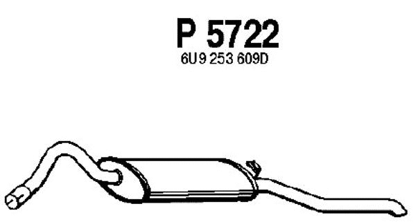 Rear Muffler (P5722)