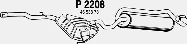 Rear Muffler (P2208)