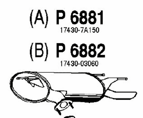 Rear Muffler (P6881)