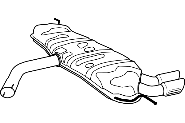 Rear Muffler (P1277)