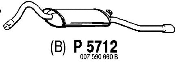Rear Muffler (P5712)