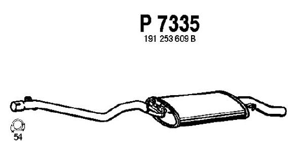 Rear Muffler (P7335)