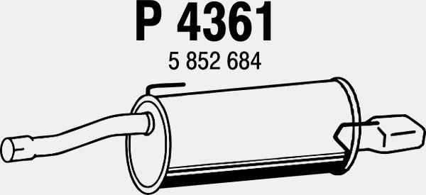 Rear Muffler (P4361)