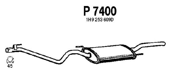Rear Muffler (P7400)