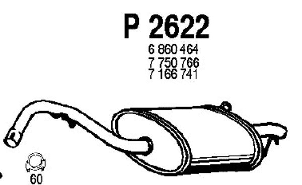 Rear Muffler (P2622)