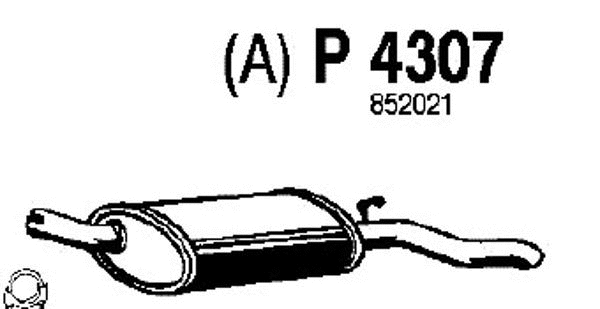 Rear Muffler (P4307)